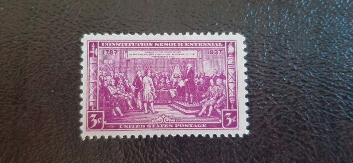 US Scott # 798; 3c Adopt. of Constitution from 1937; MNH, og; F/VF centering