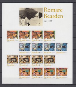 ​(S) USA Sc#4566-69 Art of Romare Bearden Full Sheet of 16 Forever Stamps MNH