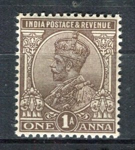 INDIA; 1920s early GV issue fine Mint hinged 1a. value