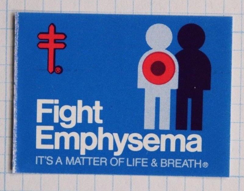 Fight Emphysema American Lung Association Christmas label Charity seal stamp MNH