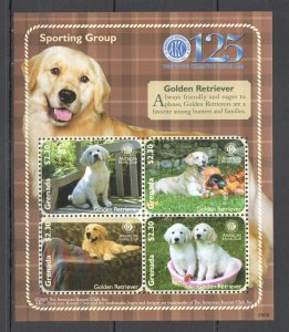 SS0428 2009 GRENADA FAUNA PETS DOGS DOMESTIC ANIMALS SPORTING GROUP 1KB MNH