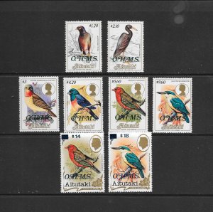 BIRDS - AITUTAKI #O34-41   MNH