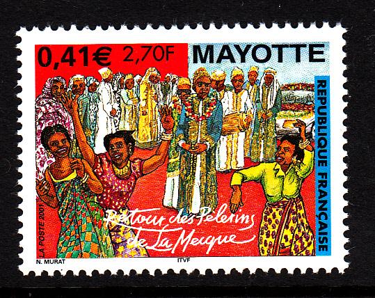 Mayotte MNH Scott #147 2.70fr Return of Pilgrims to Mecca