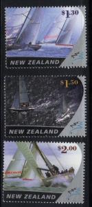 New Zealand #1825-7 MH complete sailboats