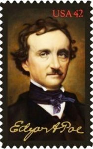 2009 42c Edgar Allan Poe, American Author, The Raven Scott 4377 Mint F/VF NH