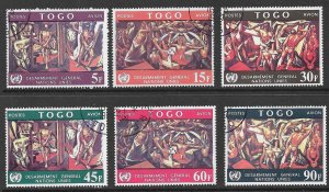 TOGO 1967 DISARMAMENT Airmail Set Sc C73-C78 VF CTO USED