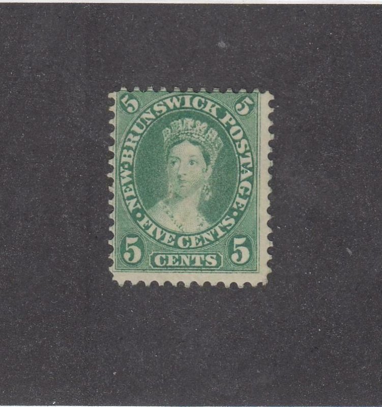 NEW BRUNSWICK (MK3936) # 8 F-MH  5cts  VICTORIA /MAY 1860 /GREEN /CENTS ISSUE