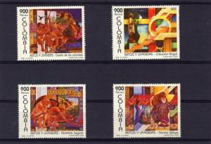 COLOMBIA 1996 Sc#C886   MYTHS and LEGENDS OF COLOMBIA  Set (4) MNH