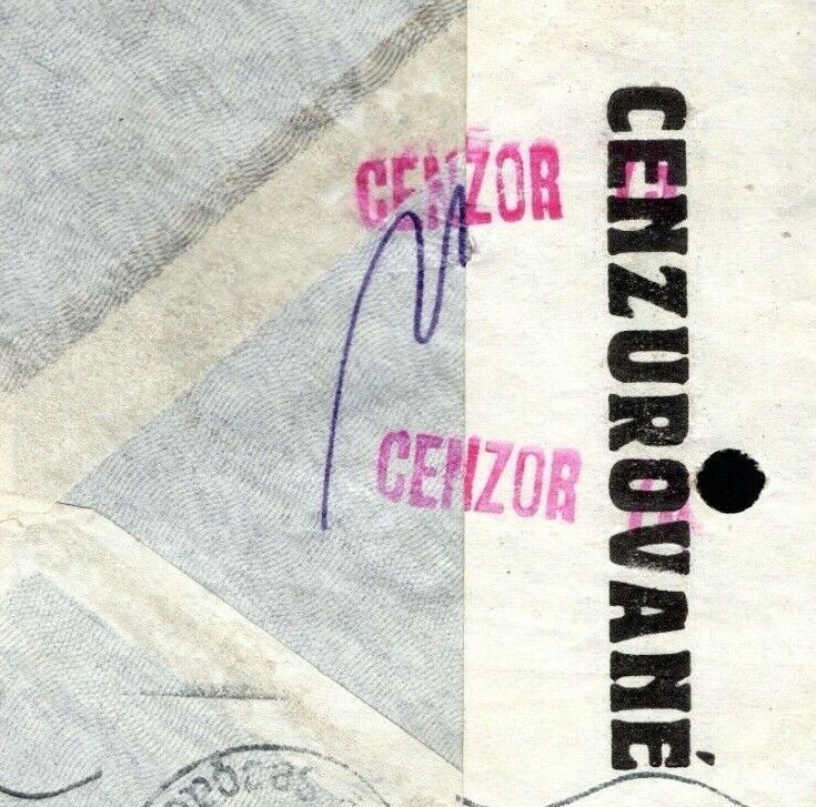 SLOVAKIA WW2 Cover UNDERCOVER ADDRESS *PO BOX 506* Lisbon 1942 Censor MC322