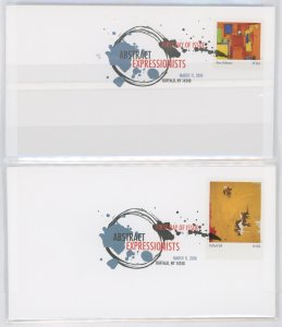 US 4444a-j Abstract Expressionists. Complete set of 10 unaddressed covers.