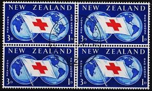 New Zealand. 1959 3d+1d(Block of 4) S.G.775  Fine Used