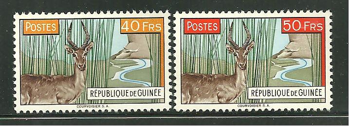 Guinea 217-18 MNH Defassa Waterbuck SCV 2.50