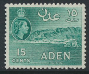 Aden  SG 52  SC# 50  MLH  Perf 12 blue green    see scans & details 