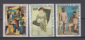 J44031 JL Stamps 1967 mali mnh set #c46-8 art