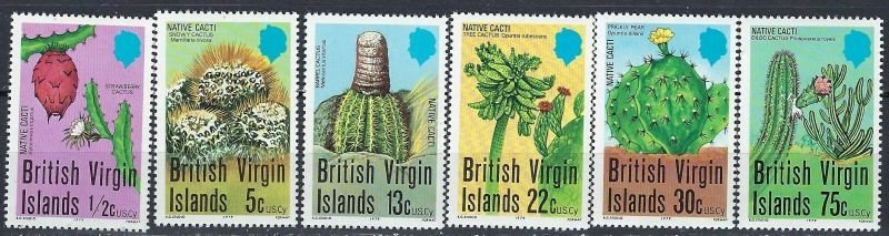 British Virgin Is 350-55 MNH 1979 Cacti