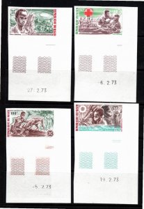 Niger 1973 MNH Sc C206-9 IMPERFORATES