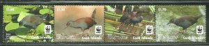 Cook Islands MNH Strip 1524a-d Spotless Crake Bird 2014 SCV 8.75