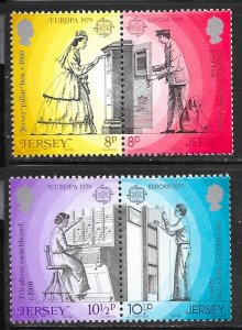 Jersey 202-205: Communications, MNH, VF
