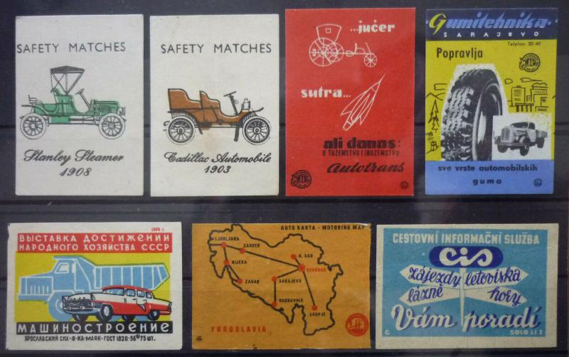 Match Box Labels! automobile car motorcycle vehicle russia sssr russland map GJ2