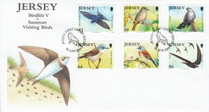 Jersey 2011 FDC Birdlife V Summer Visiting Birds 6v Set Cover Cuckoo Linnet