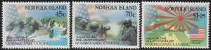 EDSROOM-17323 Norfolk Island 526-528 MNH 1992 Complete Guadalcanal 1942-92