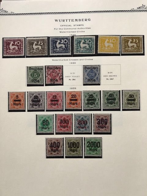 Wurttemberg 10 Scans - In Mounts