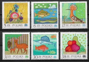 1980 Poland 2556-2561 UN Human Environment Conference MNH C/S of 6