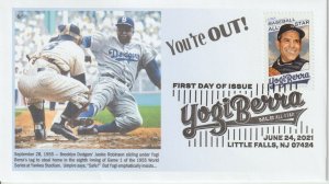 6° Cachets Yogi Berra and Jackie Robinson Yankees Dodgers 1955 World Series