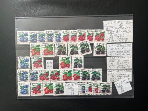 berries used stamp collection