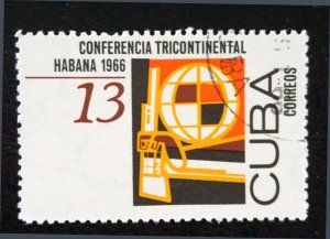 CUBA Sc# 1072 ASIAN AFRICAN S.AMERICAN SUMMIT diplomacy 13c  1966 used cto
