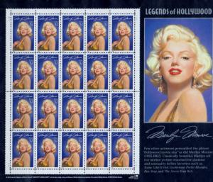 United States - Marilyn Monroe - Legends of Hollywood Single Stamp 0.50 cents