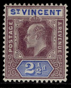 ST. VINCENT EDVII SG79, 2½d dull purple & blue, M MINT.