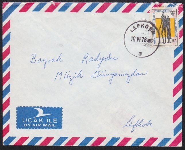 TURKISH CYPRUS 1978 cover ex LEFKOSA.......................................D4353