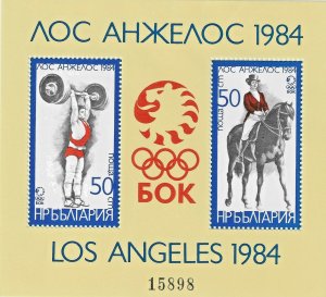 Bulgaria (1984) - Los Angeles, Olympics,    MNH