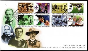 New Zealand 2007 Centenaries FDC