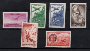 Monaco 1942 Airmail mint LHM set PA2-7 WS35918