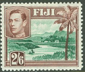 Fiji # 130 George VI -  2sh6d River Scene  (1) Unused VLH