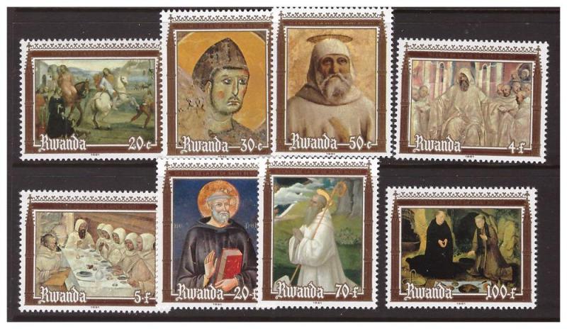 RWANDA 1981 Paintings  complete set MNH