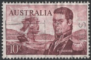 Australia SC#377 10s Matthew Flinders and Investigator (1964) Used