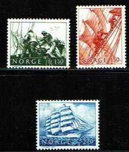 Norway Norge 1981 Sailing ships set of 3 stamps MNH