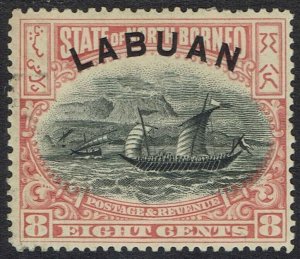 LABUAN 1897 DHOW 8C PERF 14½ - 15