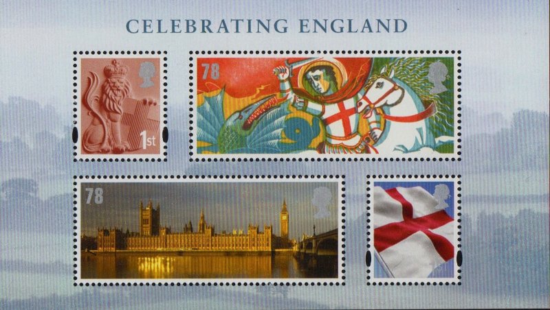 GB, (MS45) 2007 SGMSEN50 Mini Sheet, CELEBRATING ENGLAND, Mint (NH)