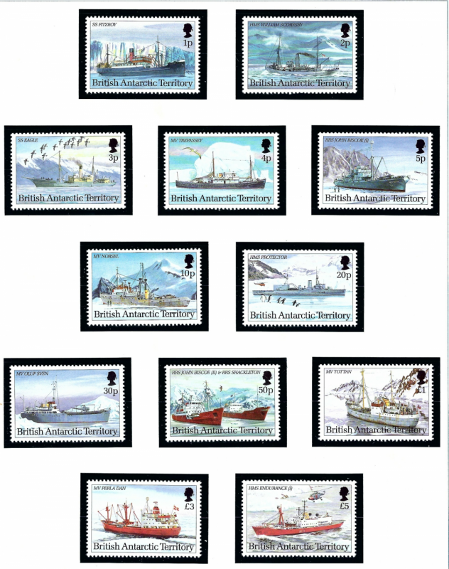 British Antarctic Territory 202-13 MNH 1993 Ships