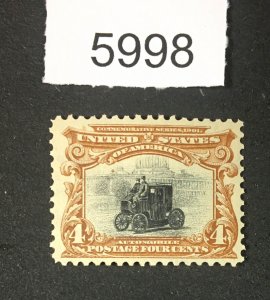 MOMEN:  US STAMPS # 296 MINT OG NH LOT #K 5998