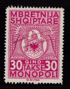 Albania 1900s 30q Revenue Used - S33390