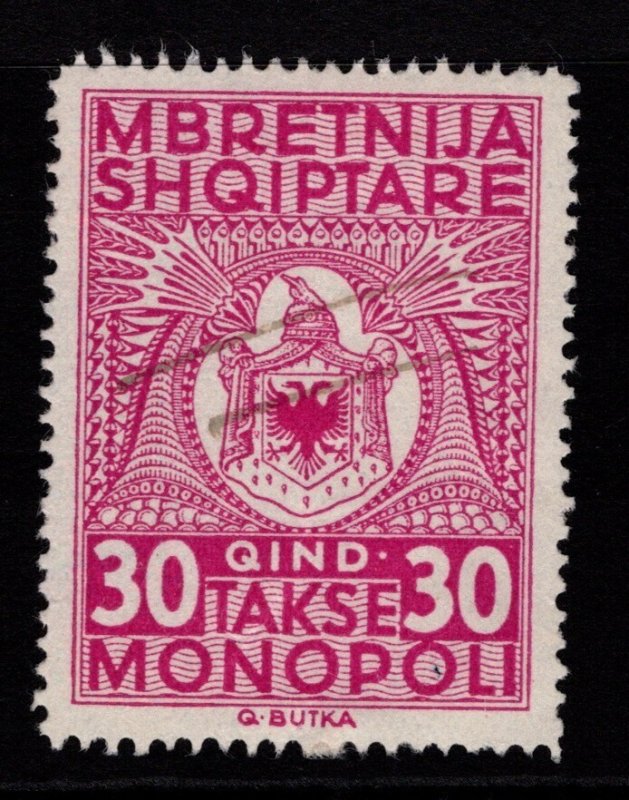 Albania 1900s 30q Revenue Used - S33390