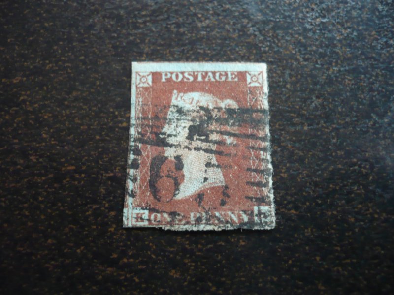 Stamps - Great Britain - Scott# 3 - Used Part Set of 1 Stamp