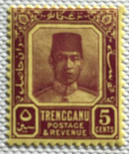 Malaya 1926 Trengganu Sultan Sulaiman 5c MLH SG#32 M4947