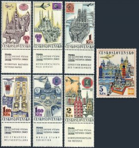 Czechoslovakia C59-C65, MNH. Michel 1738-1744zf. World Stamp Exhibitions, 1967.