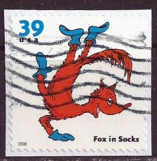 US ~ Scott # 3989 ~ Used on paper ~ Fox In Socks